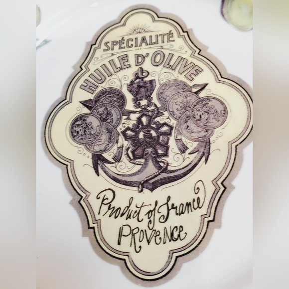 Set of 4 Rosanna Specialite Huile D'Olive Product of France 8" Ceramic Plates - Picture 6 of 8